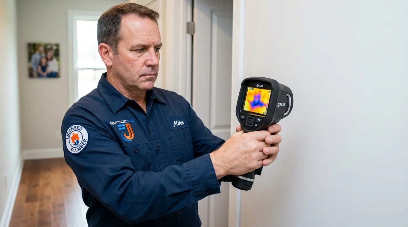 Thermal imaging leak detection by Johns Plumbing LLC in Dallesport